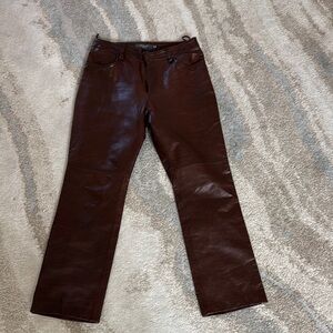 GAP Brown leather Pants Smooth Finish